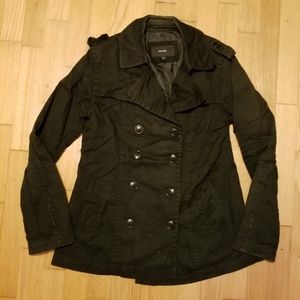 Majora Cotton Twill Double Breasted Peacoat Jacket